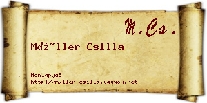 Müller Csilla névjegykártya