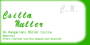 csilla muller business card
