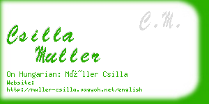 csilla muller business card